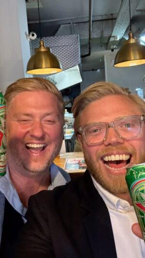 Rob Beckett Instagram - From the Epsom Derby to the Champions League final. What a day! My mate Andy loved it so much he lost his eyes at one point.  Big thank you to Che and all the guys at @topps_uk for taking us. Felt sorry for the Dortmund fans but happy our boy Bellingham won it in London. #gifted