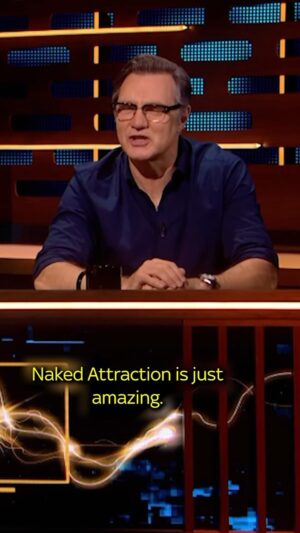 Rob Beckett Instagram - Two things you’d never put together, David Morrisey and Naked Attraction🫢😂 #UKComedy #thesopranos