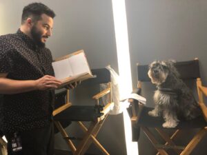 Rob Brown Instagram - @hovathedog always knows all his lines. @nbcblindspot #Blindspot SERIES FINALE! Tonight. For the people. #dog #minischnauzer #Brooklyn #emser