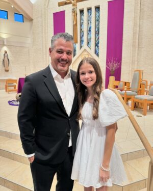 Rob Mariano Instagram - They got me in a suit Twice in the same week!!! Help me congratulate my #LuciaRose she made her Confirmation tonight! ✝️