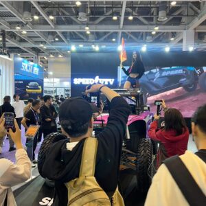 Robby Gordon Instagram - @SpeedUTV is on Display at the World Famous GT Show in Suzhou this weekend. March 29 - 31, 2024 at Suzhou International Expo Centre in Suzhou,

If you are attending the event stop by Booth 77🤪 imagine that Booth 77

Our SPEED booth number is D1-77 (No. 77, Floor 1, Hall D), 

On Display we have  the @speedutv Diablo and ElJefe ans well as many of our SPEED accessories. 

A few of my US friends like Sue Mead and Amy were super excited to see the latest Speed Cars and they had to jump in them last night 😳🤪 Sue has actually finished the Dakar Rally…… 

Please say Hi to our Amazing SPEED Team!!!!