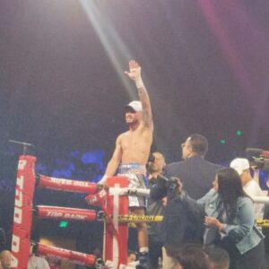 Robeisy Ramirez Instagram - This past Saturday Robeisy Ramírez knocked out Brandon León Benítez at the @jameslknighcenter to become the new NABO featherweight champion. @eltrenramirez is on the hunt to reclaim the WBO featherweight title — but first, he and his team, friends, family, and even some other boxing legends like @yordenis_ugas joined us at El Vecino to celebrate one of the best uppercut KOs you’ll ever see. ¡Felicidades, campeón!