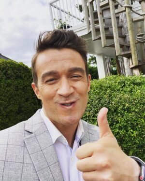 Robert Buckley Instagram - Workshopping a new red carpet smile. Which one do you prefer?