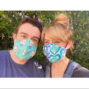 Robert Buckley Instagram - Looking for a unique holiday gift? Look no further, friends. My super talent of a wife has been hand-making masks that are cool, comfy and for every mask sold she donates one to those in need. Check out her Etsy store, @dearheartmercantile to see all of her snazzy wares! ❤️

Repost from @jennywade
•
vulnerability time! so last April, i started sewing masks. i had the time, and a few materials, so i began filling my days this way, and donating in bundles to wherever i heard a need expressed. materials ran out. i looked to good friends for donations. anyone have a bag of t-shirts they don’t want? linen napkins? tablecloths? friends came through! i processed and donated all materials. then i thought, maybe i can give others a chance to help. the project was becoming bigger, and the need wasn’t slowing. 
so...i opened an Etsy store called @dearheartmercantile (vulnerable!!). 

i decided that for every mask i sold, i would donate one. so far, i’ve been able to donate 1400 masks (!!).

i’ve felt really shy about telling anyone about it, so it’s sort of just been doing it’s own thing. but i’m hopeful maybe we can keep helping together. that’s what i’d like the most. 

i also do some other things there...refurbish mid-century furniture, gather vintage clothing & jewels...

every single mask is handmade by me, at our kitchen table. i hope you like them. Opal hasn’t helped once. Rude. 

Link in bio. Thank you, dear hearts. ❤️