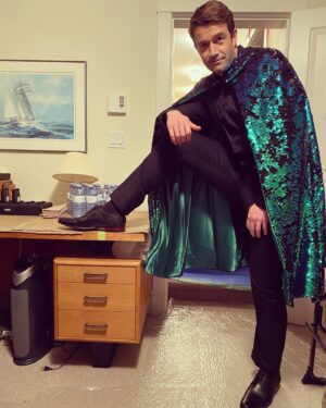 Robert Buckley Instagram - Because nothing says holiday magic like a grown man in a bedazzled cape. Don’t miss The Christmas House, now airing on @hallmarkchannel.