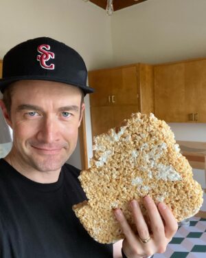 Robert Buckley Instagram - When Jenny says I can only have one rice crispy treat before dinner.