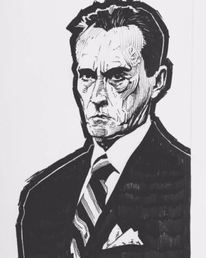 Robert Knepper Instagram - Great fan art for #TwinPeaks @hwik_asid #RodneyMitchum #the_robert_knepper_official #kneppart