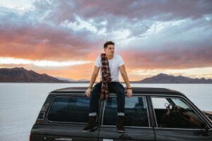 Robert Palmer Watkins Instagram - Y’all ever been to Utah? The scenery is just unreal. It’s hard to believe that’s salt covering the ground and not snow. @rgaiphone and @elijah__quinn  showed me around last week. We shot my ‘Walking Dead’ music video here a couple of years ago and it was awesome to get back and explore more with the boys.

📷 @robertadamsonphotography

#utah #saltlakecity #photography #landcruiser #cruisin #saltyashell #skyline #heaven #summer