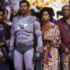 Robert Townsend Instagram - Today is the 30th anniversary of my film METEOR MAN. I am beyond proud of this film,I always try to challenge myself and go where no man of color has ever gone. To create a superhero that looked like me from somewhere in my brain was always a challenge. I want to thank everyone that helped make this film possible, starting with Alan Ladd Jr,who greenlit the film with his team at MGM, my wonderful All-Star Cast and my brilliant creative team behind the scenes. I really wore all the hats on this one, writing, directing,acting and producing, it can be a lot! Oh my God! LOL! And last, but not least I want to say thank you to the millions and millions of fans that have loved on this movie for 30 years. God bless you all. It reminds me of a day after one of the test screenings. I was hiding in the parking lot waiting after the screening for feedback and a little kid discovers me. He had to be 8 years old,first he looked at me surprised, then with a mischievous smile said “You got anymore of that meteor left?“ The last photo is one of my favorites with two people I truly admired Frank Gorshin, who played THE RIDDLER in the original Batman series in the 60’s and my favorite singer of all time Luther Vandross. I asked Luther to be in the film and said, “I want YOU to play a hitman in my movie”He laughed,a hitman,then he goes,”When does it shoot? I told him in 6 months.He said yes, he went away and lost over 100 pounds! Oh my God, working with Luther in his only film,I feel so blessed. Thank you again everybody for all the love and support.
Okay here’s the pop quiz of the day : Can you name all the Stars in the film without looking at IMDb? Start now!