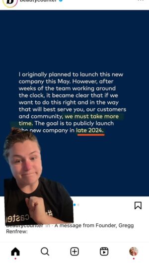 Roberta Blevins Instagram - Major BeautyCounter Update!

Did you see this coming?

#antimlm #lifeaftermlm #beautycounter #update