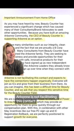 Roberta Blevins Instagram - If the podcast is late this week I’m also going to blame Carlyle.

#beautycounter #arbonne #antimlm #update