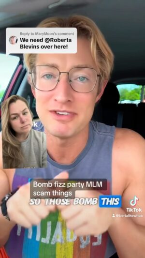 Roberta Blevins Instagram - @headonfirepod let’s chat! I can answer all your questions about the dangers of MLM and what makes them a dangerously predatory 15/10! 🥰 

What do you guys think?

#antimlm #bombparty #scam #pyramidscheme #lifeaftermlm #multilevelmarketing