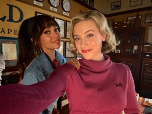 Roberto Aguirre-Sacasa Instagram - Every ending has a beginning. Season Seven of #Riverdale started filming today. With these two beautiful dreamettes leading the charge into the dark heart of the nineteen-fifties. 😭 💃🏽💥🔥🌹🎢🍔🥤🍿🐍⭐️🏆🎭☠️