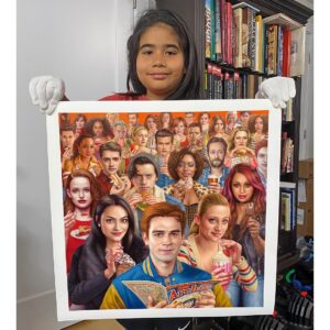 Roberto Aguirre-Sacasa Instagram - Riverdale ltd edition prints will drop on wednesday in our online store, link in bio @artofalexgross -9am pdt is the release time. The cast, writers and creative team of the show are all receiving the same print to commemorate the end of seven seasons. Here are pics of both the canvas and paper versions with details. Huge thanks to @kjapa and @writerras for making this happen! #riverdale #popsurrealism #giclee #archieandrews #archiecomics