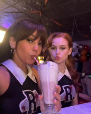 Roberto Aguirre-Sacasa Instagram - Happy Birthday to the one, the only @vanessamorgan!!!!!! #Riverdale’s very own Toni Topaz!!! Hard at work on our Halloween episode tonight… 🎁🏆⚡️🔥🔑💃🏽⌛️🌈🎂❤️❤️❤️❤️❤️
