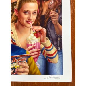 Roberto Aguirre-Sacasa Instagram - Riverdale ltd edition prints will drop on wednesday in our online store, link in bio @artofalexgross -9am pdt is the release time. The cast, writers and creative team of the show are all receiving the same print to commemorate the end of seven seasons. Here are pics of both the canvas and paper versions with details. Huge thanks to @kjapa and @writerras for making this happen! #riverdale #popsurrealism #giclee #archieandrews #archiecomics