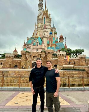 Roberto Portales Instagram - #TBT to one of the many times Trevor dragged me half way across the world to visit a theme park 😆 #husbands #disney #hongkong #travel #themepark