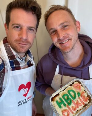 Robin Lord Taylor Instagram - It’s not just this guy’s birthday this month—it’s also 35 years of @godslovenyc! To celebrate, they are having a #BirthdayBakeSale where you can sponsor a personalized birthday cake for a God’s Love client! Spread the love and frosting! (2nd slide is proof that I am indeed the next Mary Berry of cake decorating.) Link in bio💖