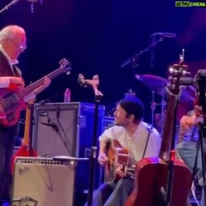 Robin Pecknold Instagram - Covering Joni Mitchell’s ‘Hejira’ with my dad Greg Pecknold, who is playing a five string fretless bass he made himself in his luthier days in the 80’s, alongside the incredible Daniel Rossen of Grizzly Bear, at last night’s Spring Recital where Joanna Newsom debuted five new songs and sang Blue Spotted Tail with me.  Life is… crazy