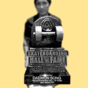 Rodney Mullen Instagram - There is no single skater that has ever made me feel more honored to have any association with— much less the bond we have— than @daewon1song . Even as a kid, his ninja skills were obvious; I put him on World right from the beginning, about 27 years ago. That only fueled his progress and creativity, which are still unfolding to this day, etching an indelible mark in our shared history, written through his skating, and illuminated through his character—because of who he is. Hardly have I ever met someone more creative, driven, humble, devoted—and most of all, a loyal friend-- which has been tested and found truer than I’ve ever known, nearly 30 years later. I can't express the honor I felt to introduce Daewon last Friday night at his Hall of Fame induction.