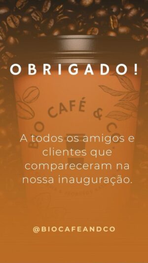 Rodrigo Dorado Instagram - Bom dia com um agradecimento especial a todos que compareceram na inauguração da Bio Café & Co. e participaram desse momento tão especial para nós.
 
Para quem não pode comparecer, o convite para conhecer a loja continua 🌱😁

Agora é pra valer, estamos oficialmente abertos 🎉🙏🏼

#BioCafé #bemvindos