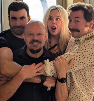 Roisin Conaty Instagram - Some pics from lovely gigs I did -wonderful @alwaysbecomedy this week- Mike Wozniac pose for photo on the tube made us look like that old urban legend about someone dead being propped up to look alive on the northern line. 

Also the brilliant @oldropecomedy last week @comedystorelondon with another incredible bill of heroes
