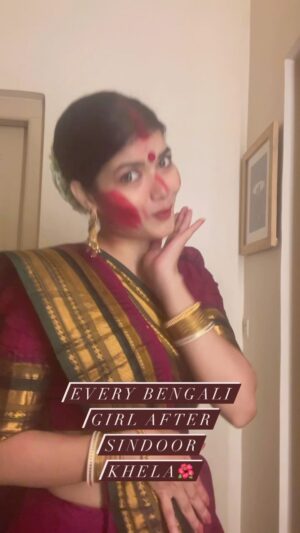 Roja Paromita Dey Instagram - Just like A WoW 🤣🤣🤣

#sindoorkhela #pujospecial #reels #reelsinstagram #reelsvideo #reeloftheday #durgapuja #trending
#trendingreels #wow