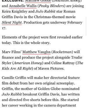 Roman Griffin Davis Instagram - Thank you Matthew, Trudie and Celine (my mum too). I can’t wait! 🎥