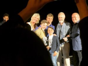 Roman Griffin Davis Instagram - I met the kindest boy this evening Federico Lelapi at the Ischia Film festival. I look forward to seeing him in Pinocchio. Thank you to Pascale and Trudie for introducing me to the amazing Ischia and for my very heavy seahorse #ischiafilmfestival