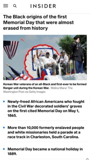 Romany Malco Instagram - Originally called Decoration Day, from the early tradition of decorating graves with flowers, wreaths and flags, Memorial Day is a day for remembrance of those who have died in service to our country.
.
.
Some records show that one of the earliest Memorial Day commemorations was organized by a group of formerly enslaved people in Charleston, South Carolina less than a month after the Confederacy surrendered in 1865. 
.
.
My respect and appreciation to those who died in battle and my condolences who lost friends, family and loved ones to battle. #Salute 
.
.
#memorialday