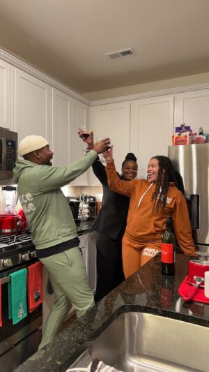 Rome Green Jr. Instagram - Been on my NO drinking journey for over a year now and thanks to @noughtyaf I can celebrate with the fam without the hangover in the morning. We are trying their NON- Alcoholic red and it is DELICIOUS! 🍷

If you are on this path as well, this is a great opinion for your Sober journey!