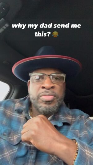 Rome Green Jr. Instagram - I love this man 😂😂😂😂 that Brim is Brimming on that hat though. 😂😂😂 that hat sharp, he can cut a rug and a forehead if you get to close. STAND ON BUSINESS POPS! 😂#BigBrimBigBusiness #Mytwin #Thismein20years