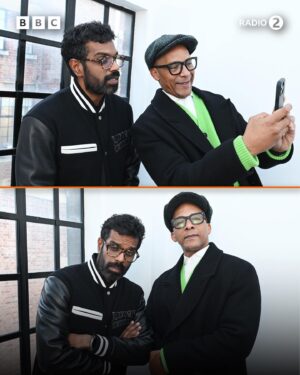 Romesh Ranganathan Instagram - The bromance you never knew you needed 👊 💛

Listen to Romesh Ranganathan and Jay Blades on Zoe’s #FriendsRoundFriday! 

Available on the Zoe Ball and Friends podcast ✨