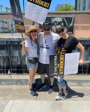 Romy Rosemont Instagram - Got old man Root out on the picket line at FOX with @jackiemontreal  The couple that pickets together sticks it together.