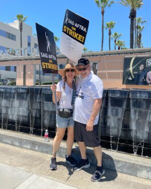 Romy Rosemont Instagram - Got old man Root out on the picket line at FOX with @jackiemontreal  The couple that pickets together sticks it together.