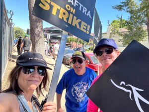 Romy Rosemont Instagram - Striking at Disney today. The solidarity and the turn out was AMAZING!!!! They will not break our spirit.  @crissyg1 @paulgreenberg1  They will not break our resolve!!! @sagaftra @wgawest