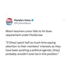 Ron DeSantis Instagram - School unions have become partisan organizations that try to use our schools to promote leftist political agendas.

Parents want high-quality education, not political indoctrination.

In Florida, we are delivering for parents.