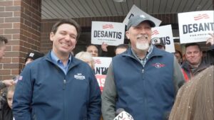 Ron DeSantis Instagram - I will brave whatever is thrown at me — nothing is handed to you in life. 

So if we have to trudge through snow to earn the vote, we’ll trudge through snow!