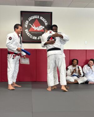 Ron Funches Instagram - Been fighting depression pretty much 6 months  before I filed for divorce. I knew my separation would be stressful and I could end up being destructive to myself.  On the advice of @realfreddieprinze I enrolled at @jjmachadoacademy and started a process where I felt overwhelmed, uncomfortable, and unsure of myself. Over the past 18 months I’ve learned so much about myself and life in addition to jujitsu. Last Sunday I was invite to watch a belt promotion ceremony, little did I know I was also being promoted. The moment I got my blue belt my depression lifted.  Not through magic but by knowing that I did in fact belong, I am capable, and I can do so many things.  I look forward to a lifetime of jujitsu and life lessons and whatever color belts may come. Thank you to my professor and friend @jayzeballos for your infinite wisdom, positivity, and patience with me.