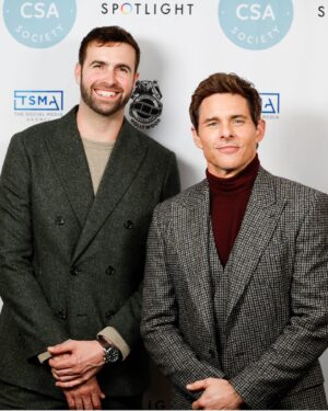 Ronald Gladden Instagram - It’s always a good time when I get to hangout with my PIC @james_marsden. Thank you @csacasting for the opportunity to present and be a part of your award show. Special shoutout to @susiebouttell for her amazing work at casting the perfect ensemble, and I wouldn’t even be here if it weren’t for @atsampietro @jordanpcohen ❤️

Styled by @savannah_mendoza 
Suit @bananarepublic 
Watch @iwcwatches