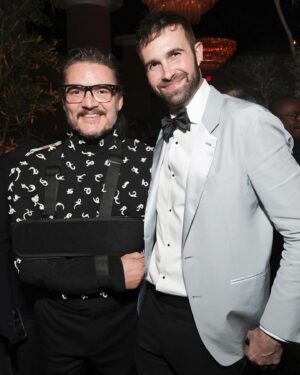 Ronald Gladden Instagram - Globes. Globes galore @pascalispunk has the right idea; rest the ole award accepting arm when not in use, genius. 

Styled @warrenalfiebaker 
Outfit @canali @omega @louboutinworld