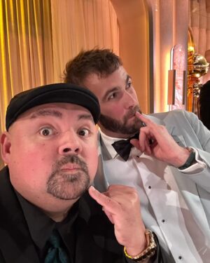 Ronald Gladden Instagram - Globes. Globes galore @pascalispunk has the right idea; rest the ole award accepting arm when not in use, genius. 

Styled @warrenalfiebaker 
Outfit @canali @omega @louboutinworld
