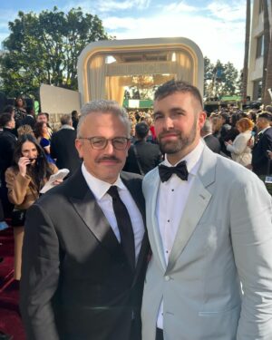 Ronald Gladden Instagram - Globes. Globes galore @pascalispunk has the right idea; rest the ole award accepting arm when not in use, genius. 

Styled @warrenalfiebaker 
Outfit @canali @omega @louboutinworld