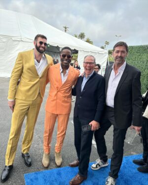 Ronald Gladden Instagram - Indie Spirit Awards 2024 will be one I’ll always remember. Thank you for the opportunity to present, and a massive congratulations goes out to my #jurydutyonfreevee family for winning Best Ensemble aka the ones who did the work while I was trying to herd cats. Also, what’s with the SpongeBob font? #yellowlikespongebob 

Styled by @savannah_mendoza 
Suit @jackvictorofficial 
Shoes @allenedmonds 
Watch @iwcwatches @vivi.watches 
Necklace @blackandblue_brand

Getty Images
📸 Vivien Killilea
📸 Emma McIntyre
