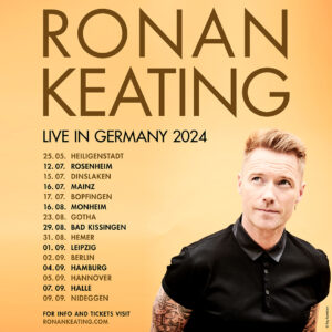 Ronan Keating Instagram - Excited to announce live shows across Germany in 2024. Check the website for on-sale and ticketing details.
