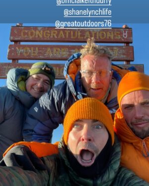 Ronan Keating Instagram - Very proud of these humans.  The Team BodyByrne, consisting of Paul Byrne, Keith Duffy, Alan Keville, Edwin Keville, Marc Bereen, Conor Bereen, Ken Costigan, Nerijus Vasiliauskas, Shane Lynch, and Paul Gallagher, is embarking on The Kenya Tri Adventure expedition to raise funds for The Keith Duffy Foundation. This challenging expedition involves climbing Mount Kenya, mountain biking through a game reserve, and rafting down the Tana River.

Mount Kenya is the highest mountain in Kenya and the second-highest in Africa, standing at an impressive 5,199 meters (17,057 feet). The team will tackle this majestic mountain, which offers a variety of climbing routes to suit different skill levels. They will face rugged terrain, steep slopes, and possibly even icy conditions as they ascend to the summit. This challenging climb requires physical endurance, mental resilience, and teamwork.

After conquering Mount Kenya, the team will transition to mountain biking. They will navigate through a captivating game reserve, where they will encounter Kenya's diverse wildlife in their natural habitat. This leg of the adventure will bring them up close to magnificent animals such as elephants, giraffes, zebras, and antelopes. The team will ride through rugged trails, dirt paths, and possibly even encounter some off-road challenges. Mountain biking in such a breathtaking environment will provide a unique and exhilarating experience.

Following the mountain biking phase, the team will take on the final leg of their adventure: rafting down the Tana River. The Tana River is the longest river in Kenya, known for its scenic beauty and thrilling rapids. The team will navigate the river's rapids, working together to overcome the challenges presented by the rushing water. Rafting down the Tana River will require coordination, strength, and quick decision-making.

Throughout the entire expedition, Team BodyByrne aims to raise funds for The Keith Duffy Foundation. The foundation, established by Keith Duffy, is dedicated to supporting various charitable causes, including those related to autism awareness and support.