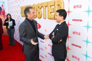 Ronny Chieng Instagram - I’m very lucky to meet and work with my comedy heroes! Unfrosted out now on Netflix! 💄:@tammyyi