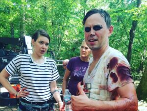 Rosemary Rodriguez Instagram - So relieved the strike is over! Wanted to pay tribute to The Walking Dead crew — and to all crew people on every show — because they truly keep all us directors, actors, writers and producers looking good! Here you can see how hot it is in Georgia — it was 104 degrees — by the sweat! Yet, every single person from camera to stunts to special effects makeup puts in 150% effort. Let’s get back to work! #thewalkingdead #twd #crewlife #crew ❤️ this is behind the scenes from Sing Me a Song episode