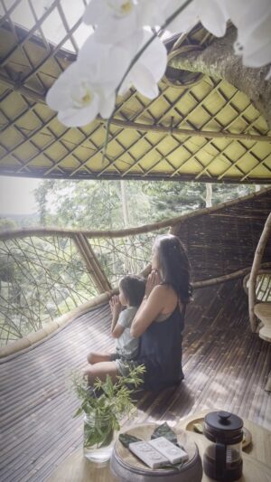 Rosemary Vandebrouck Instagram - Always been a dream of mine to one day live in a treehouse. Still is! Something magical being up high next to the birds and squirrels away from it all. 
Thanks so much John and Cynthia for arranging this sweet escape for us ! 
#treehouse #familyadventures #HendrixWonder #SashaGeo