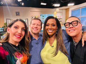 Rosena Allin-Khan Instagram - So, so chuffed to bits to work with @dermotoleary again this week and meet @alisonhammond55 and @therealgokwan. Won’t lie, I didn’t act particularly cool as there wasn’t much time for me to tell Alison and Gok just how much I loved them in a more subtle way 😂.

Also I’m shit at taking selfies and always make my head look alien but again, I don’t care because I’m happy as a clam to have had the opportunity to work with the @thismorning team again. ❤️